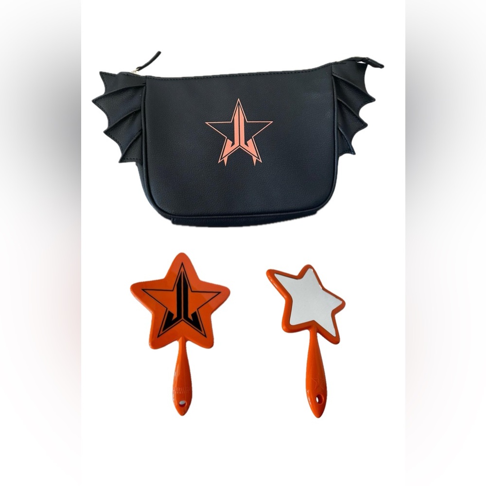 Jeffree Star Cosmetics Bat Wing Makeup Bag & Mirror Halloween exclusive